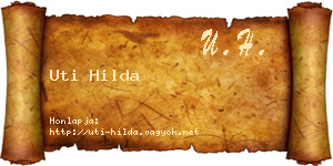 Uti Hilda névjegykártya